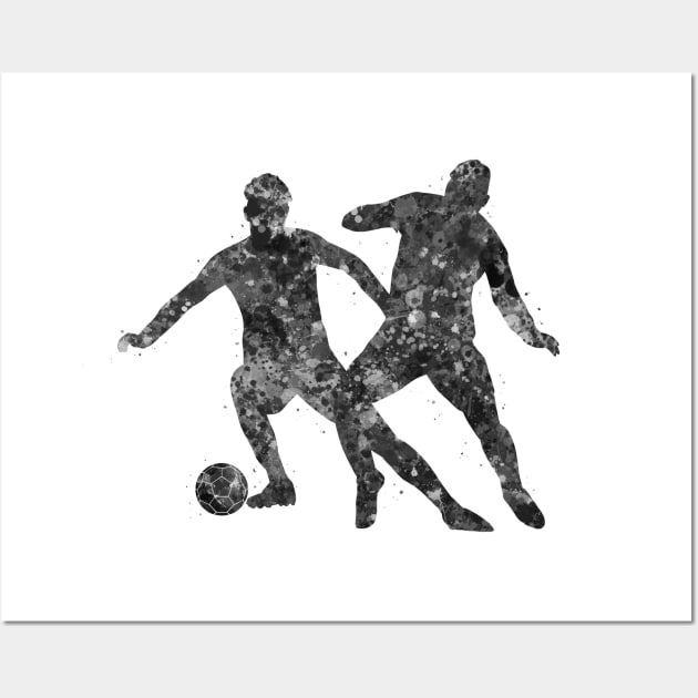 Soccer player black and white Wall Art by Yahya Art